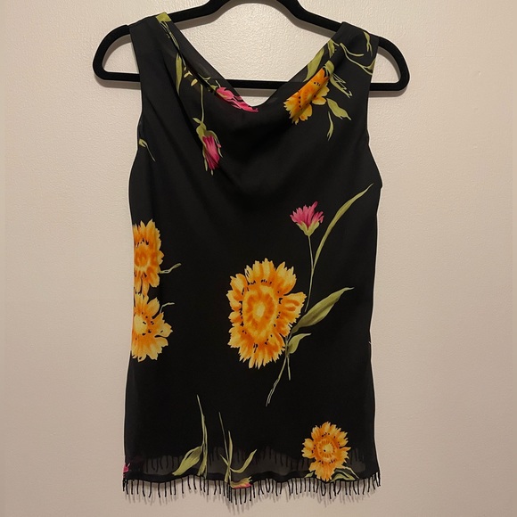 Donna Ricco Tops - Donna Ricco Vintage Cowl Neck Tank Too